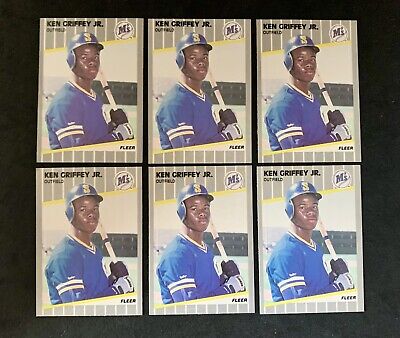 6 Card Lot 1989 Fleer Ken Griffey Jr Rookie Card RC #548 Mariners • 0.99$