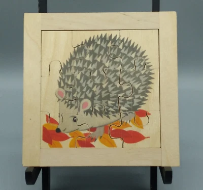 Atelier Fischer Made in Switzerland Small 9-Piece Wooden Puzzle Hedgehog - Image 1 of 4