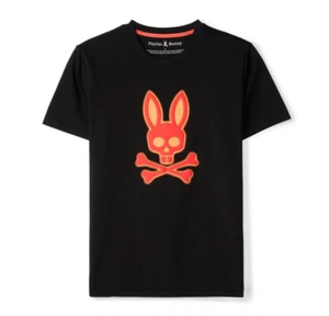 PSYCHO BUNNY KIDS BLACK T SHIRT B0U519C200 BLK - Picture 1 of 1