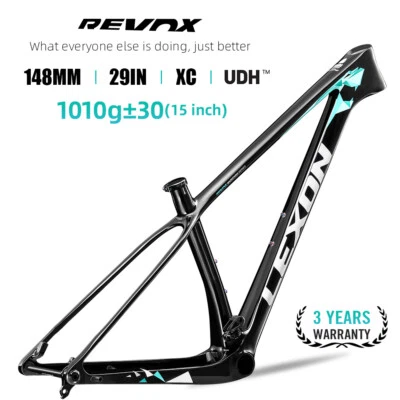 Full Carbon 29 in XC Mountain Bike Frame UDH 148x12 mm Boost Headset Inner Cable - Image 1 of 4