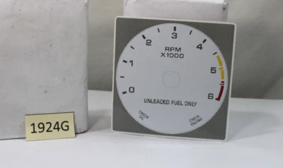 Ford Mustang 1987-1989 6000 rpm calcomanía calibre facial blanco Foto 1 de 2