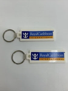 (Lot Of 2) NEW Royal Caribbean International W/ Logo Flexible Key Chain / Rings - Picture 1 of 5