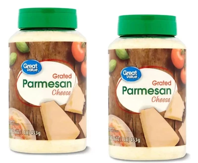 New Great Value Grated Parmesan Cheese, 16 oz (Pack of 2) Free Shipping - Image 1 of 4