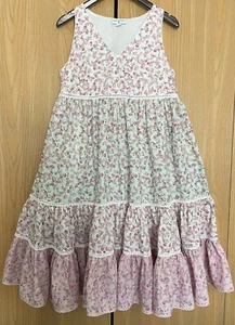 LoveShackFancy x Target | SZ M | Camille Tiered Ruffle Babydoll Midi Dress Pink - Picture 1 of 8