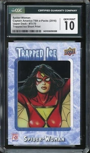 2016 UD Marvel Captain America 75th Anniversary Spider-Woman Trapped Ice CGC 10 - Picture 1 of 2