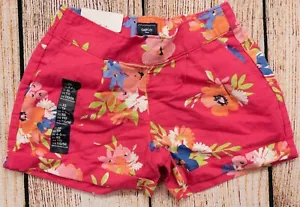 Girls Sz XS Linen Shorts Pink Floral Pockets NWT GAP Kids - 318948 - Picture 1 of 2