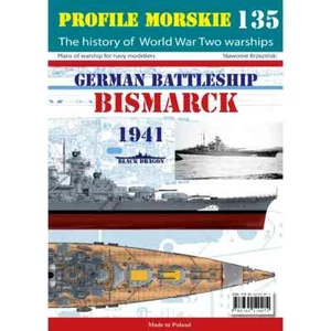 Profile Morskie 135 - German Battleship Bismarck: Scale 1:300 Blueprint & Photos - Imagen 1 de 1