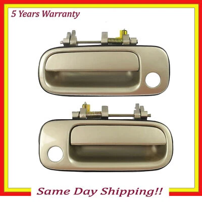 Outside Door Handle For 92-96 Toyota Camry Cashmere Beige Metallic 4M9 Front Set - Image 1 of 4