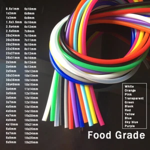 Food Grade Color Silicone Tube Beer Milk Hose Pipe Flexible Tubing ID 0.5mm-25mm - Picture 1 of 9