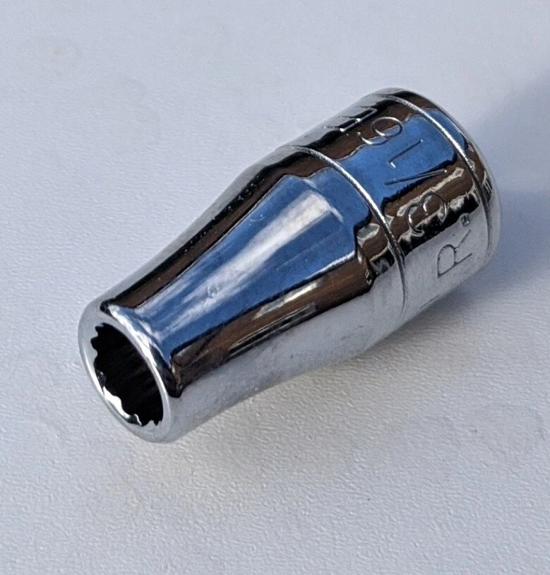 Facom 3/16" x 12 pt bi-hex OGV standard shallow 1/4" dr socket R.3/16E inc VAT - Image 1 of 1