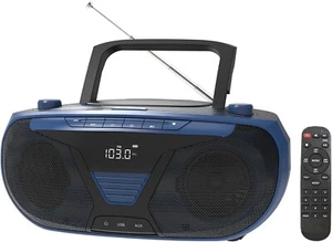 Portable Boombox - CD Player, Bluetooth, USB, MP3, AUX, FM Radio, Portable, Buil - Picture 1 of 6