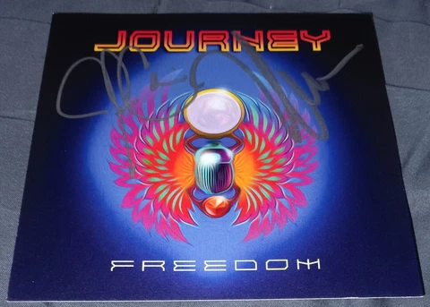 Journey Neal Schon & Jonathan Cain Signed Art Card Auto w/ Freedom CD Cover