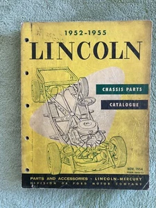 Used 1952-55 Lincoln Chassis Parts Catalogue. Mfg 3642-55 - Picture 1 of 9
