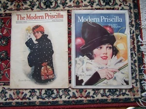 Modern Priscilla Dec.1916 & June 1923 Magazine Housekeeping Advertising Crafts - Picture 1 of 13
