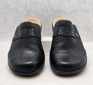 Neu ohne Karton Clarks Collection Leder Slipper Clogs Laurieann Ella schwarz Gr. 12M - Bild 1 von 6