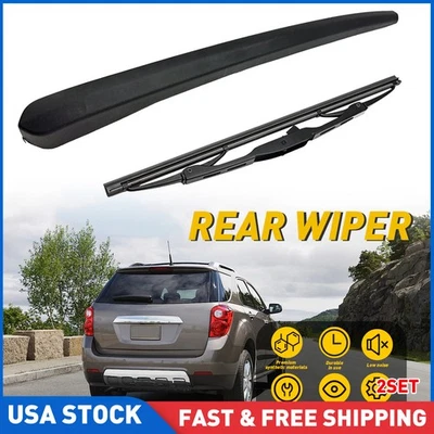 Juego de 2 brazos limpiaparabrisas trasero con hoja para GMC Terrain Chevrolet Equinox 2010-17 Foto 1 de 4