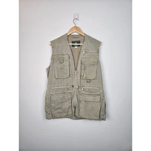 Vntg Orvis Men's Khaki Fishing Vest Utility Pockets Outdoor Adventure Sz Small - Picture 1 of 12