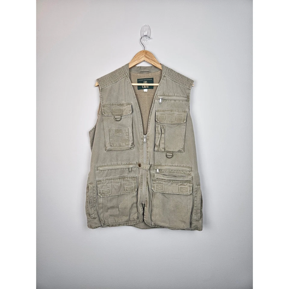 Vntg Orvis Men's Khaki Fishing Vest Utility Pockets Outdoor Adventure Sz Small - Image 1 of 4