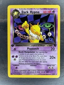 Pokemon Dark Hypno 26/82 1ª Edición Raro WOTC De Colección Team Rocket - Imagen 1 de 4