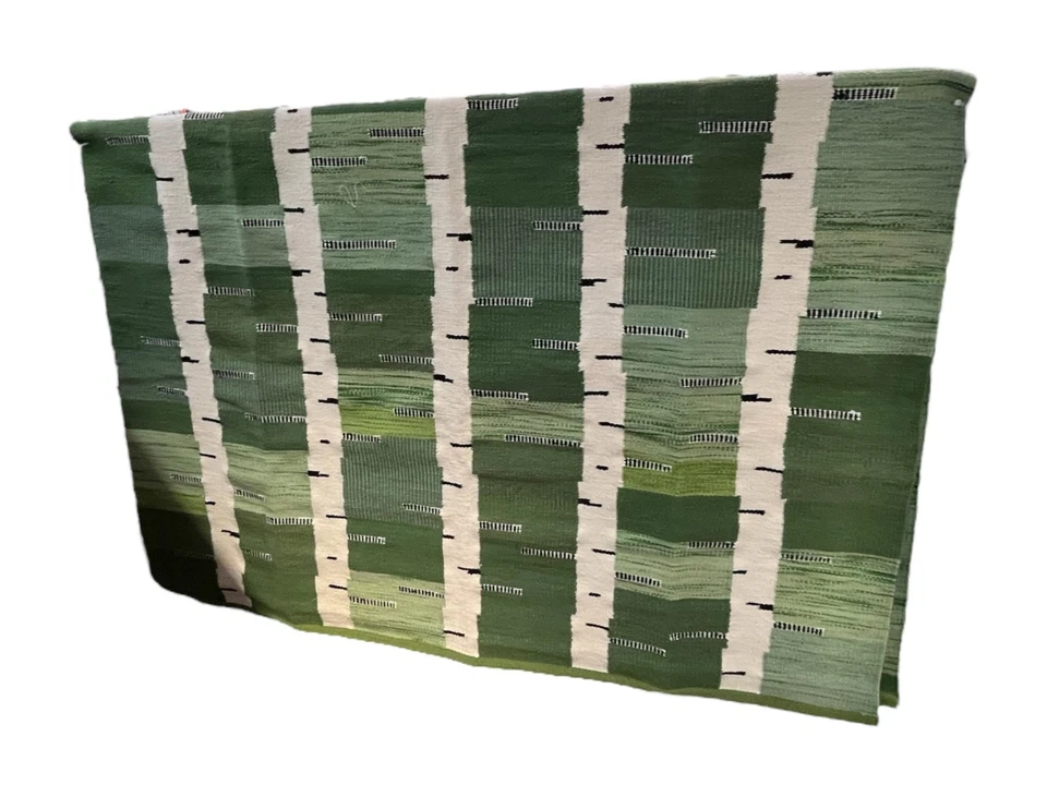 Nueva alfombra IKEA STOCKHOLM 2025 verde/blanco/negro (7 ' 10 "x9 ' 10") 805.937.62 Foto 1 de 1