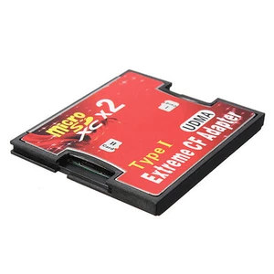 Adapter ZWEI KARTEN MicroSDXC SDHC SD 3.0 auf Compact Flash CF - 128GB Max - Bild 1 von 4
