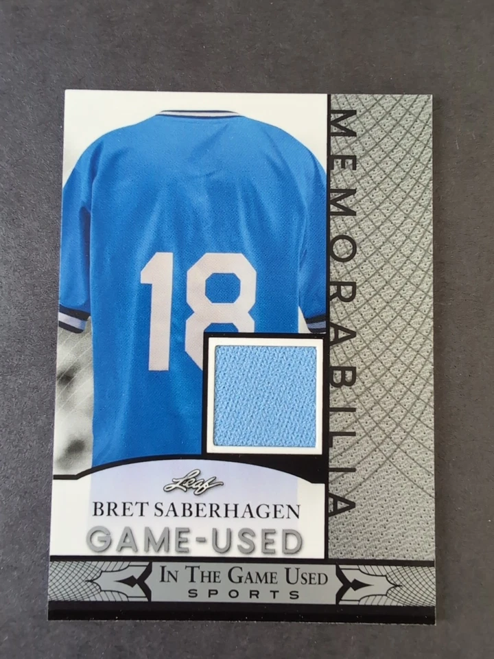2024 Hoja en el Juego Usado - Bret Saberhagen Juego Jersey Reliquia Mem GUM-16 Plateado Foto 1 de 2