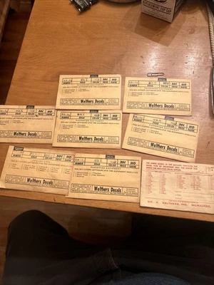Large Group  Of Walthers Decals In Original Packages Red In Color - Image 1 of 4