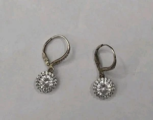 Sterling Silber Ohrhänger Strass  - Bild 1 von 4