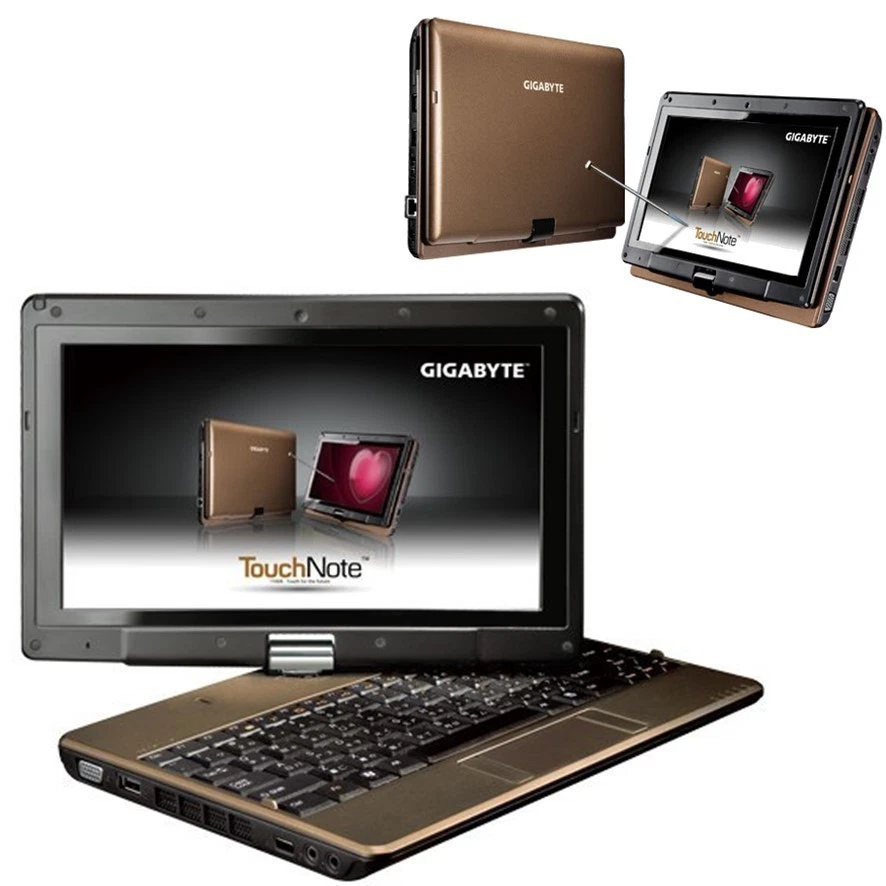 Ordenador portátil táctil Gigabyte TouchNote T1028 10.1" Atom N280 2GB 160GB W7 - Immagine 1 di 1