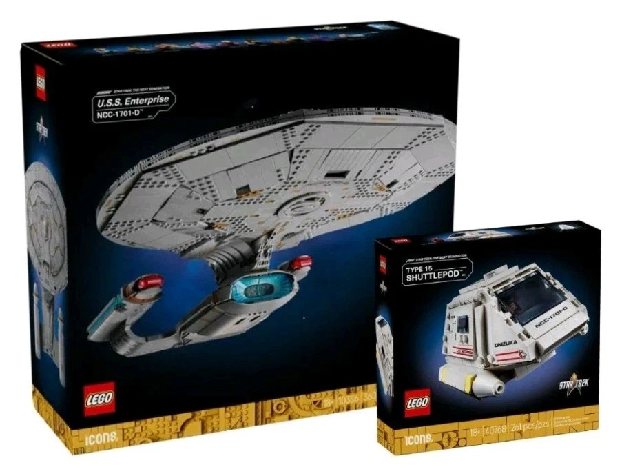 Lego 10356 e 49768 - Star Trek: U.S.S. Enterprise NCC-170 + Type-15 Shuttlepod