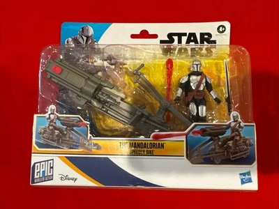 Figura de acción y Speeder Star Wars G0372 Epic World of Action The Mandalorian NUEVO Foto 1 de 2
