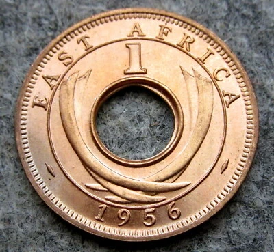 BRITISH EAST AFRICA ELIZABETH II 1956 KN 1 CENT, BRONZE UNC LUSTRE - Image 1 of 4