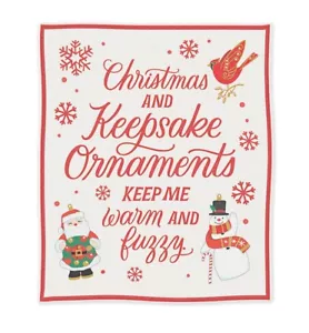 Manta de lanzamiento de Navidad adorno Hallmark 50x60 pulgadas - Imagen 1 de 4