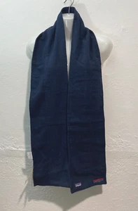 Patagonia All Unisex Flannel Navy Patchwork Fjord Scarf One Size Organic Cotton - Picture 1 of 9