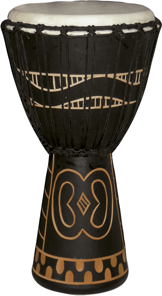 DJEMBE ACAJOU NOIR SCULPTE 8"  TANGA SERIE SLAMMER - Photo 1/1