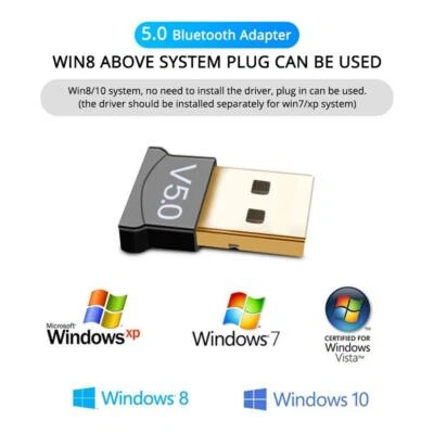 Mini USB Bluetooth Adapter Donlge CSR Receiver Windows 10/8/7/XP 5.0 4.0 2.0 - Image 1 of 4