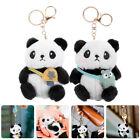  2 Pcs Panda-Schlüsselanhänger PP Baumwolle Rucksack Mini-Plüsch-Panda