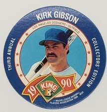 Kirk Gibson 1990 King B Baseball Card Disc #5 Third Annual Collectors' Edition
