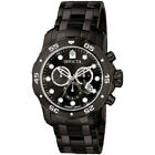 Invicta 0076 Men's Pro Diver Collection Chronograph Black Ion-Plated Stainless