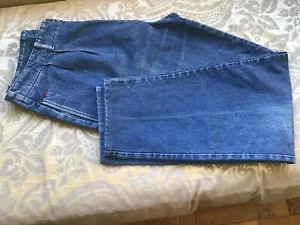 VINTAGE MEN'S LOIS BLUE DENIM 34" X 31" PANTS JEANS BUTTON FLY MADE IN SPAIN - Picture 1 of 12