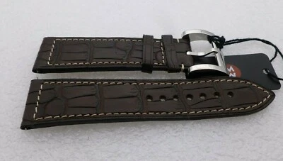 Genuine Michele 24mm Brown Alligator  Watch Band Strap New - Image 1 of 4