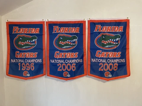 Florida Gators Football National Champions 3 Banners/Flags Set 2’ x 3’ Cover