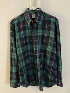 Brooks Brothers Men's Size 16 Regular Large Shirt Plaid Long Sleeve Made In USA - Picture 1 of 5