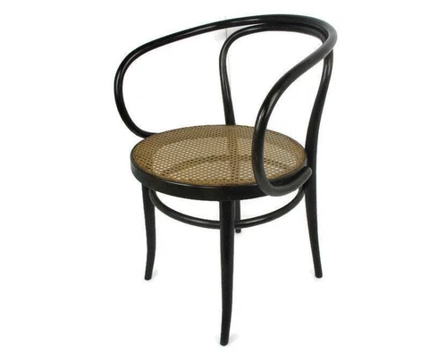 Thonet Style Loung Arm Chair Bistro Ice Cream Parlor Cane Rush Seating Plywood W Cover
