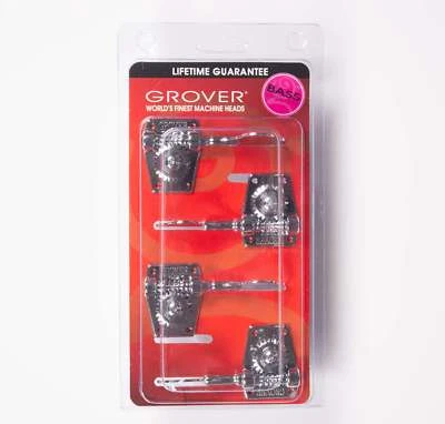 Grover 142C4 Vintage Bass Tuners 4 In line set - Chrome - Image 1 of 4