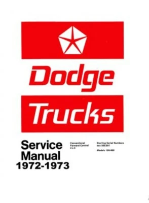 1972 1973 Dodge Truck Shop Service Repair Manual Book Engine Drivetrain Guide OE - Imagem 1 de 4