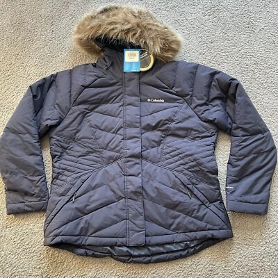 Chaqueta Columbia Lay D Down III SATINADO NOCTURNO OSCURO WW1939-472 Mujer Talla 1X Nueva con Etiquetas Foto 1 de 4