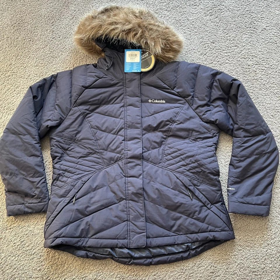 Chaqueta Columbia Lay D Down III SATINADO NOCTURNO OSCURO WW1939-472 Mujer Talla 1X Nueva con Etiquetas Foto 1 de 4