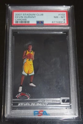 2007 Topps Stadium Club Kevin Durant RC #102 Chrome PSA 8 /1999 - Image 1 of 2