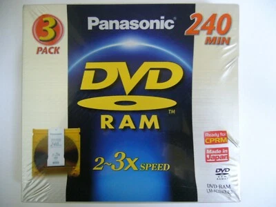 Panasonic DVD-RAM 9.4GB 240min x3 Double Sided Cartridge Type 4 Disc Removable. - Image 1 of 3
